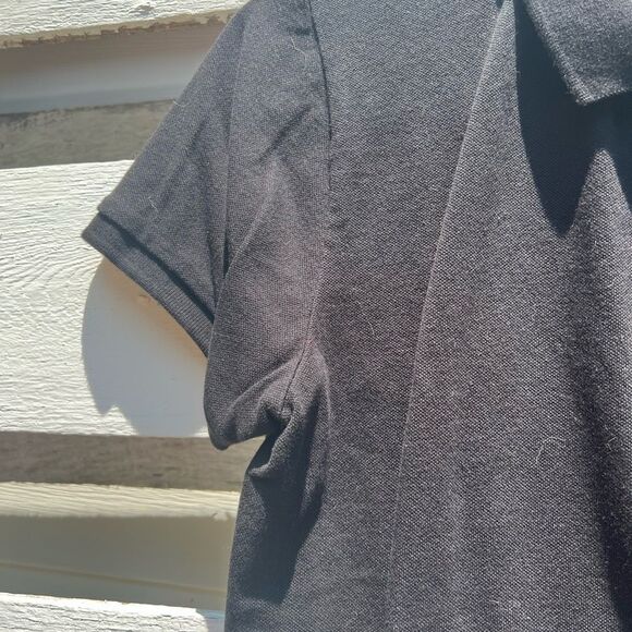 Black Embellished Oversized Golf Tee - Polo Shirt - Picture 5 of 7